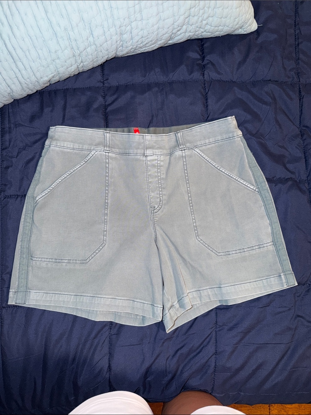 Women’s SPANX Casual Utility Shorts - Light Blue Grey XL